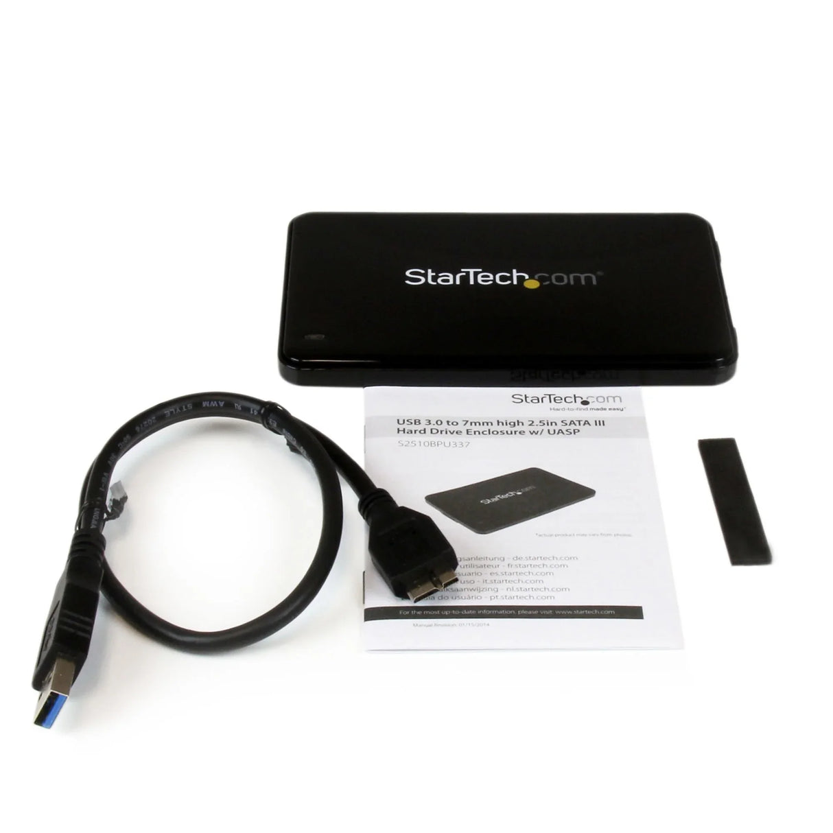 STARTECH 2.5in USB 3.0 SATA Hard Drive Enclosure w| UASP for Slim 7mm SATA III SSD | HDD - 7mm 2.5" Drive Enclosure - SATA 6 Gbps (S2510BPU337) (S2510BPU337)