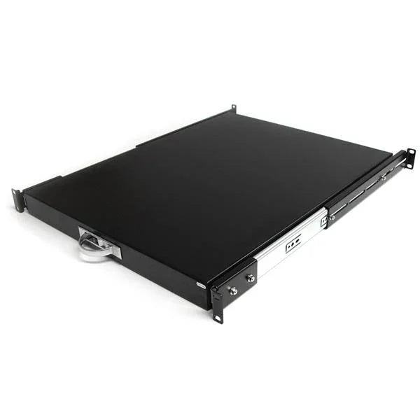 STARTECH 1U Sliding Server Rack Mount Keyboard Shelf Tray - 55lbs - 22" Deep Steel Pull Out Drawer for 19" AV | Network Equipment Rack (SLIDESHELFD) (SLIDESHELFD)