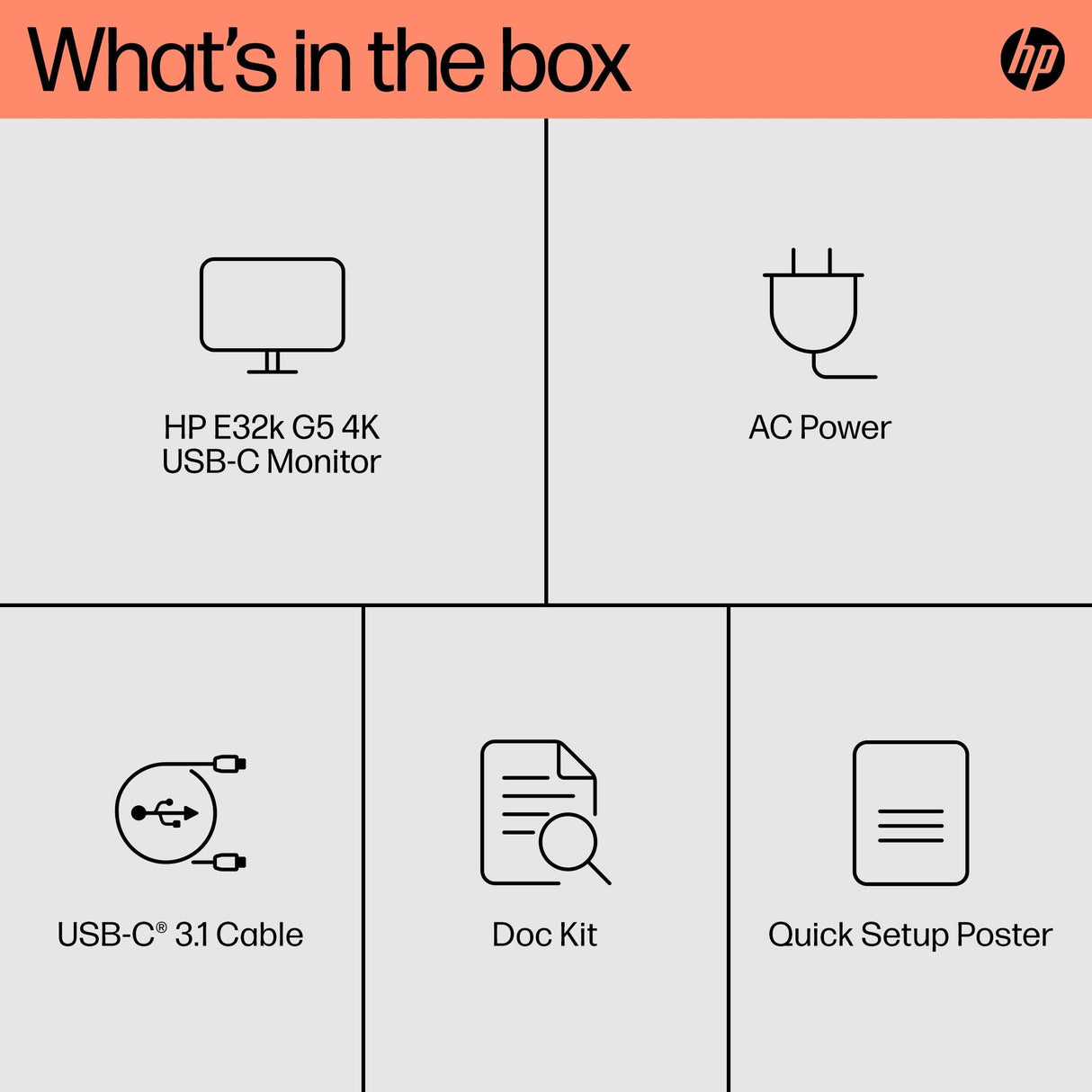 HP E32k G5 4K computer monitor (31.5") 4K Ultra HD Black