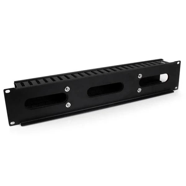 STARTECH Horizontal 2U Server Rack Cable Management Finger Duct w| Cover - 19" Network Rack Wire Duct Raceway Panel - Slotted Wire Duct (CMDUCT2U) (CMDUCT2U)