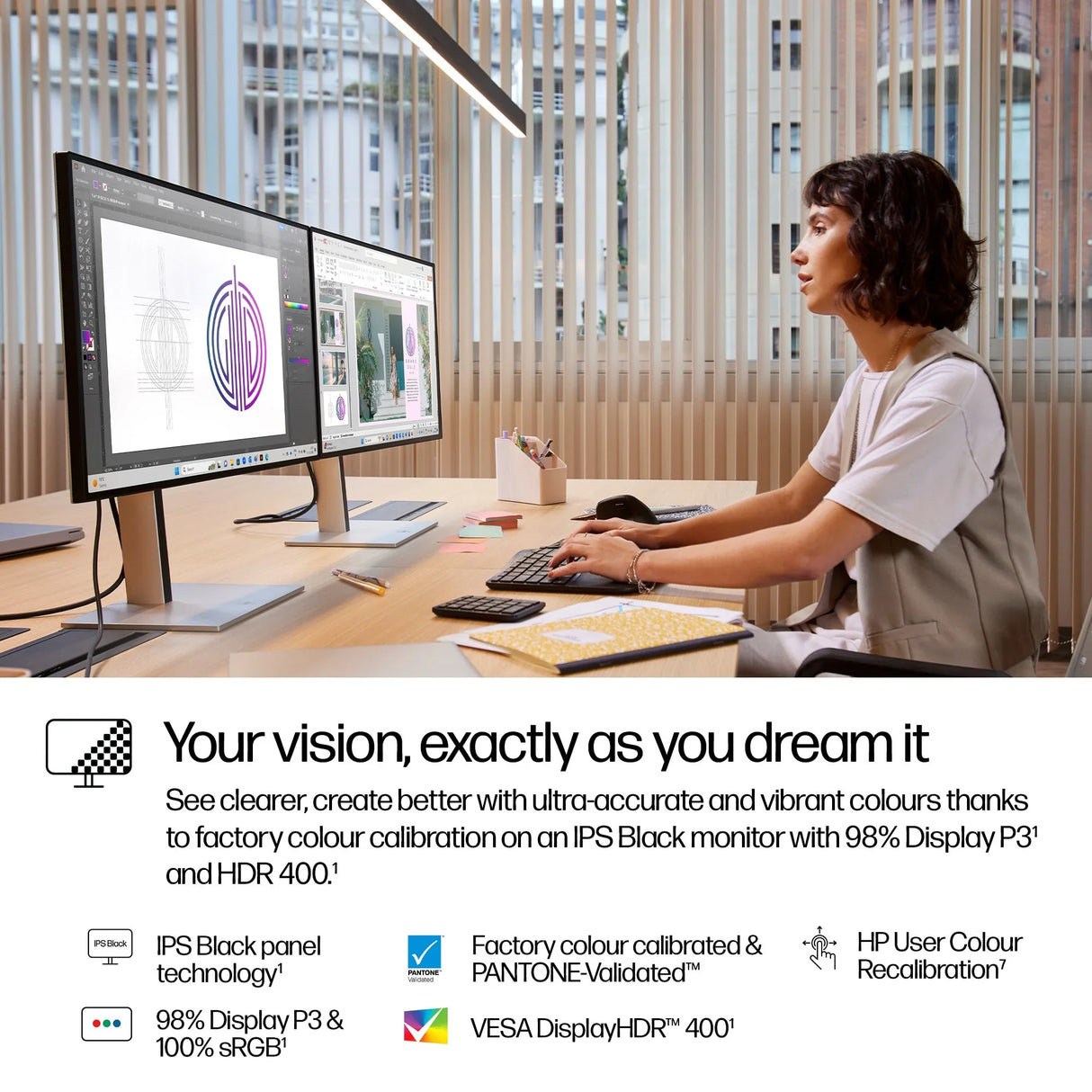 HP 27" Monitor – 27" / QHD / IPS / 60Hz – Business Monitor