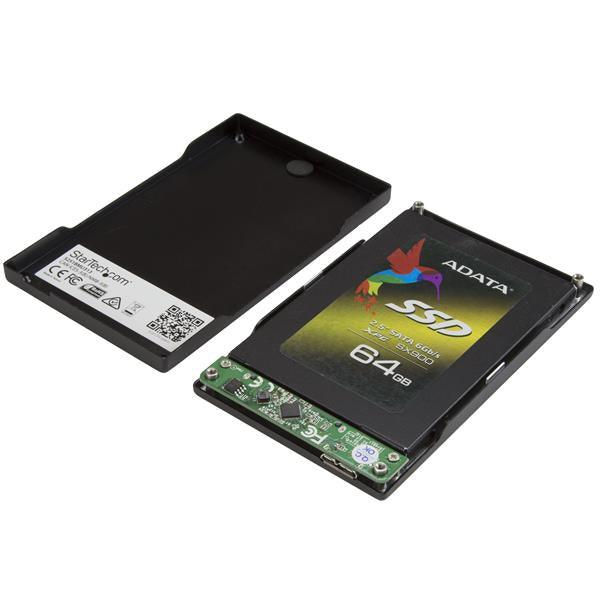 STARTECH 2.5" External Hard Drive Enclosure - Supports UASP - Aluminum - USB 3.1 Enclosure - SSD|HDD Enclosure (S251BMU313)