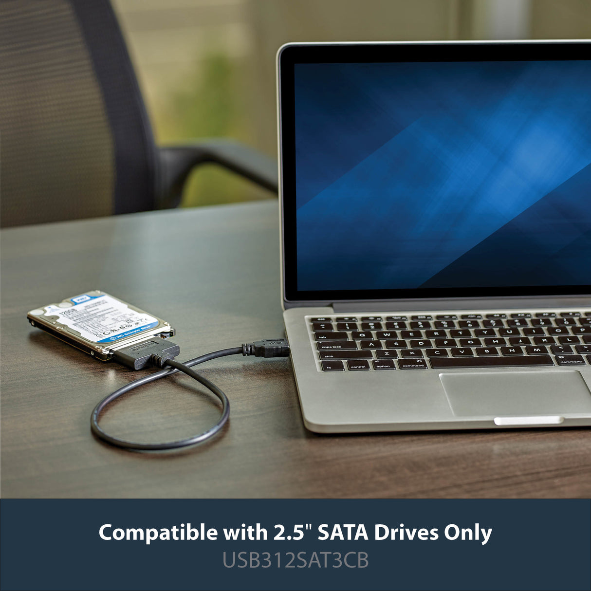 STARTECH USB 3.1 to 2.5" SATA Hard Drive Adapter - USB 3.1 Gen 2 10Gbps with UASP External HDD|SSD Storage Converter (USB312SAT3CB) (USB312SAT3CB)