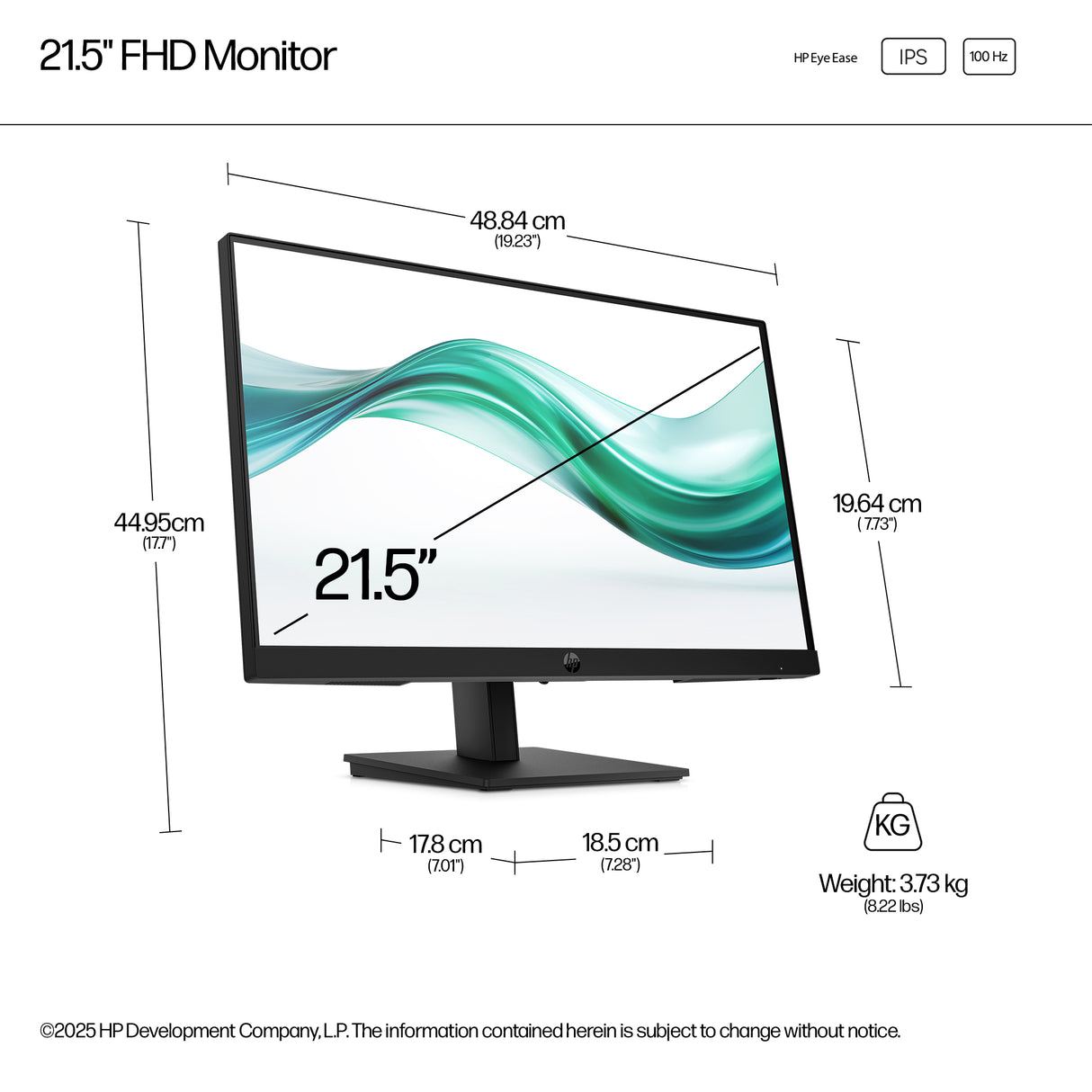 HP B0BN7UT Monitor – 21.5" / Full HD / IPS / 100Hz – Business Monitor