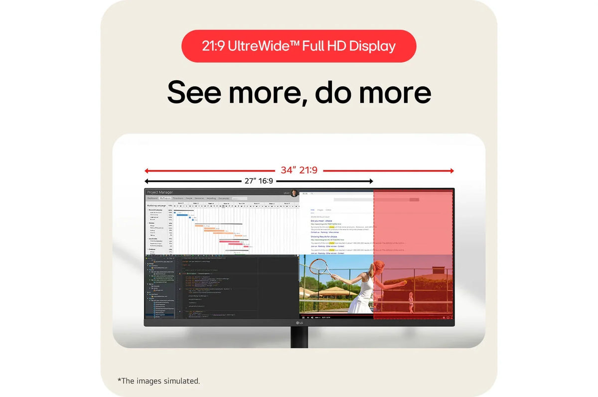 LG 34U511A-B Monitor – 34" / WFHD / IPS / 100Hz – Business Monitor
