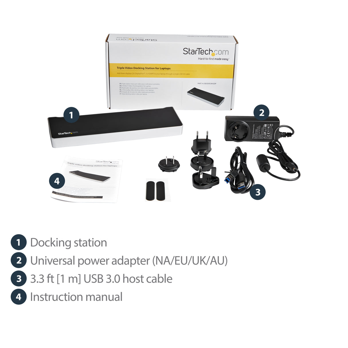 STARTECH Triple Monitor USB 3.0 Docking Station