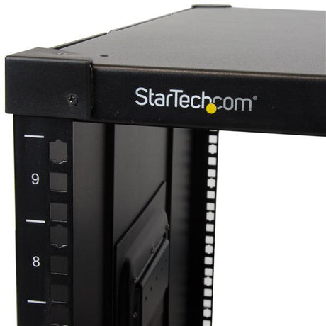 STARTECH 4-Post 9U Mobile Open Frame Server Rack | Network Rack with Wheels | 19" Rolling Rack for Home|Office Narrow Floor Spaces | Small Data Rack for Computer|AV|IT Equipment - TAA (RK960CP) (RK960CP)