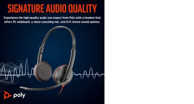 POLY Blackwire 3225 – Wired (3.5mm) / Office / On-Ear Headset