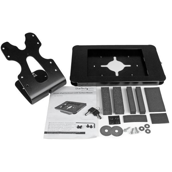 STARTECH Secure Tablet Enclosure Stand- Lockable Anti Theft Steel Desk or Wall Mount for 9.7" iPad | Tablet - VESA Compatible (SECTBLTPOS) (SECTBLTPOS)