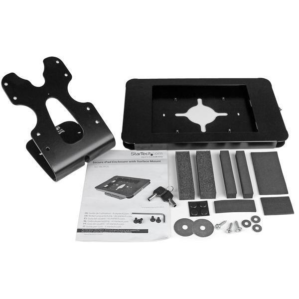 STARTECH Secure Tablet Enclosure Stand- Lockable Anti Theft Steel Desk or Wall Mount for 9.7" iPad | Tablet - VESA Compatible (SECTBLTPOS) (SECTBLTPOS)