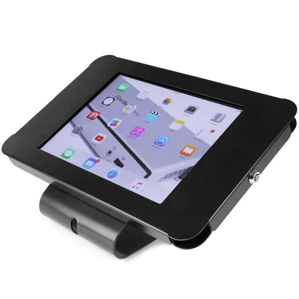 STARTECH Secure Tablet Enclosure Stand- Lockable Anti Theft Steel Desk or Wall Mount for 9.7" iPad | Tablet - VESA Compatible (SECTBLTPOS) (SECTBLTPOS)
