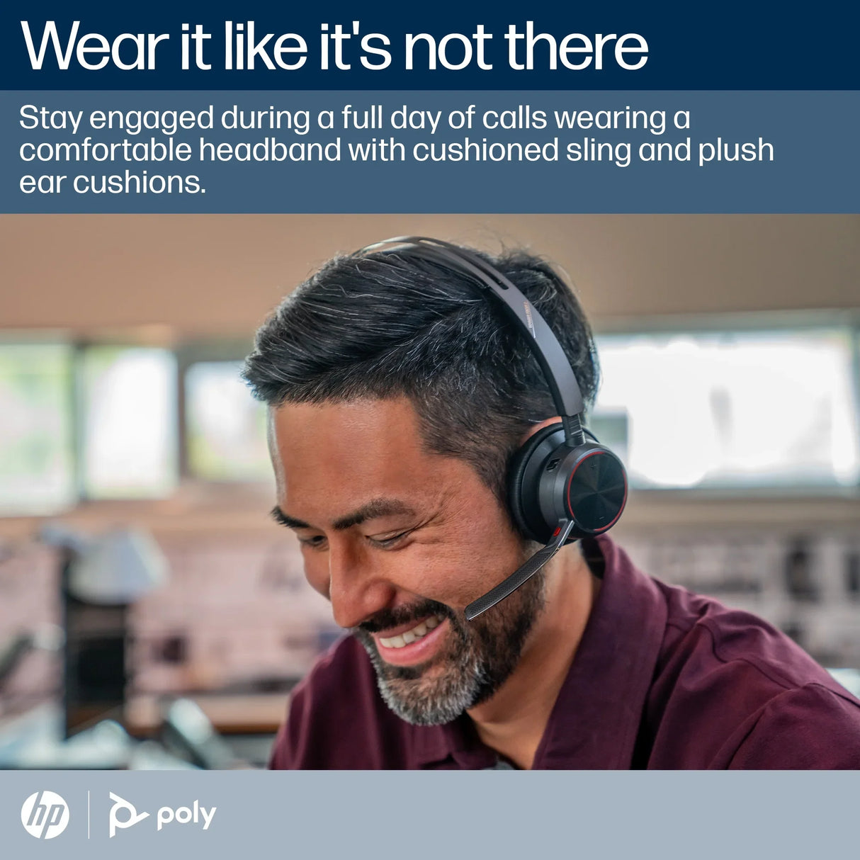 POLY Voyager Focus 2 – Wired USB-C / Stereo / Office – Over-Ear Headset