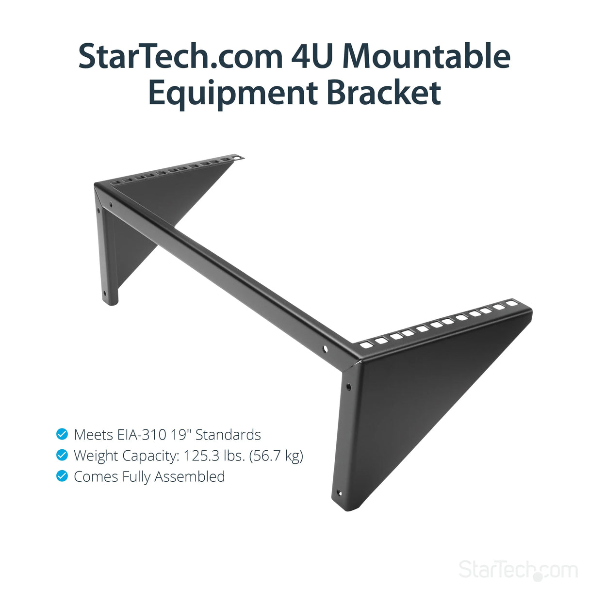 STARTECH 4U Wall Mount Patch Panel Bracket - 19" Steel Vertical Mounting Bracket for Network and Data Equipment (RK419WALLV) (RK419WALLV)