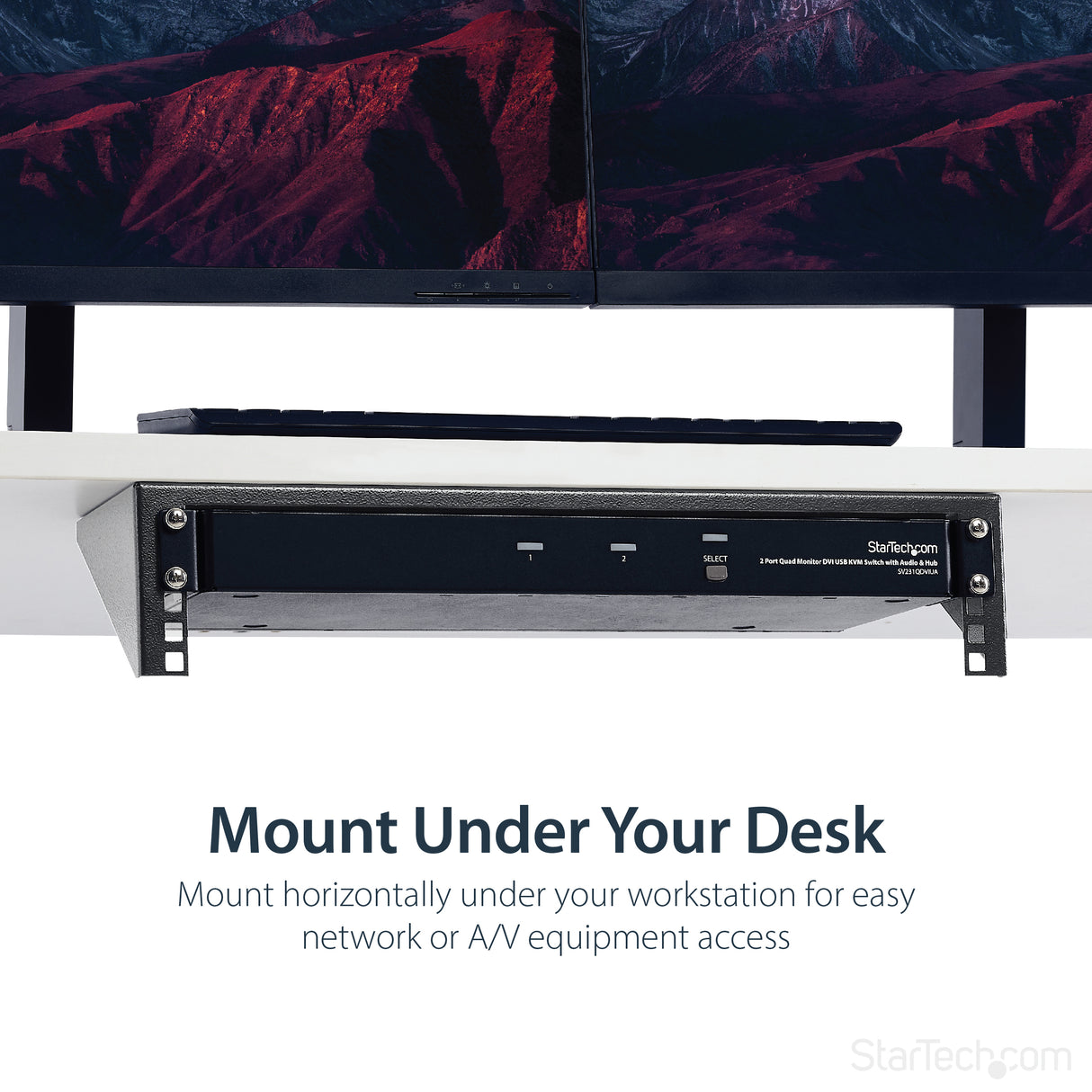 STARTECH 2U Vertical Wall Mount Patch Panel Bracket - Steel Rack Mount Bracket w|Hardware for 19" Network | Server and Data Equipment (RK219WALLV) (RK219WALLV)