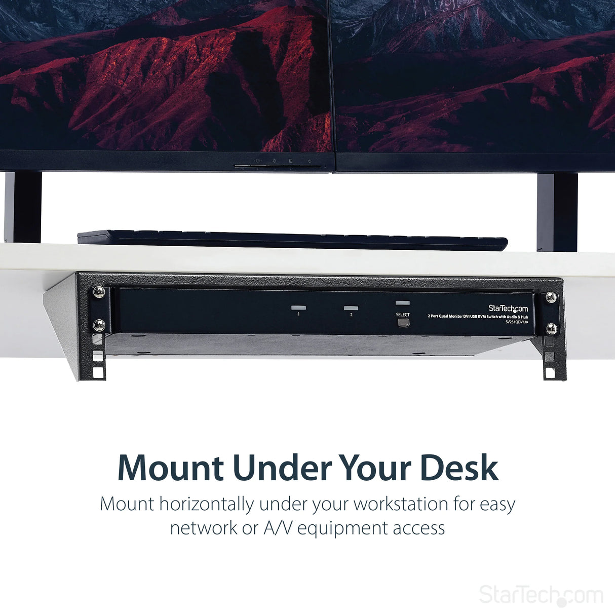 STARTECH 2U Vertical Wall Mount Patch Panel Bracket - Steel Rack Mount Bracket w|Hardware for 19" Network | Server and Data Equipment (RK219WALLV) (RK219WALLV)