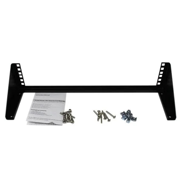 STARTECH 2U Vertical Wall Mount Patch Panel Bracket - Steel Rack Mount Bracket w|Hardware for 19" Network | Server and Data Equipment (RK219WALLV) (RK219WALLV)