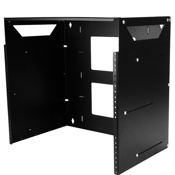 STARTECH 8U Open Frame Wall Mount Network Rack w| Built in Shelf - 2-Post Adjustable Depth (12" to 18") Equipment Rack - 75.2lbs (WALLSHELF8U) (WALLSHELF8U)