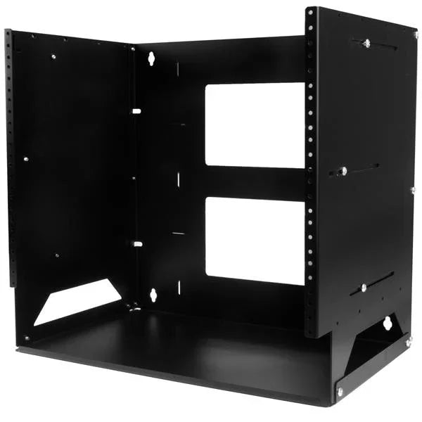 STARTECH 8U Open Frame Wall Mount Network Rack w| Built in Shelf - 2-Post Adjustable Depth (12" to 18") Equipment Rack - 75.2lbs (WALLSHELF8U) (WALLSHELF8U)