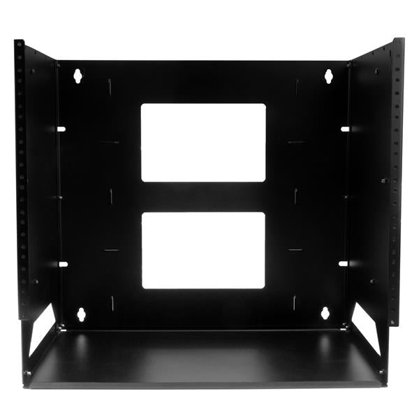 STARTECH 8U Open Frame Wall Mount Network Rack w| Built in Shelf - 2-Post Adjustable Depth (12" to 18") Equipment Rack - 75.2lbs (WALLSHELF8U) (WALLSHELF8U)