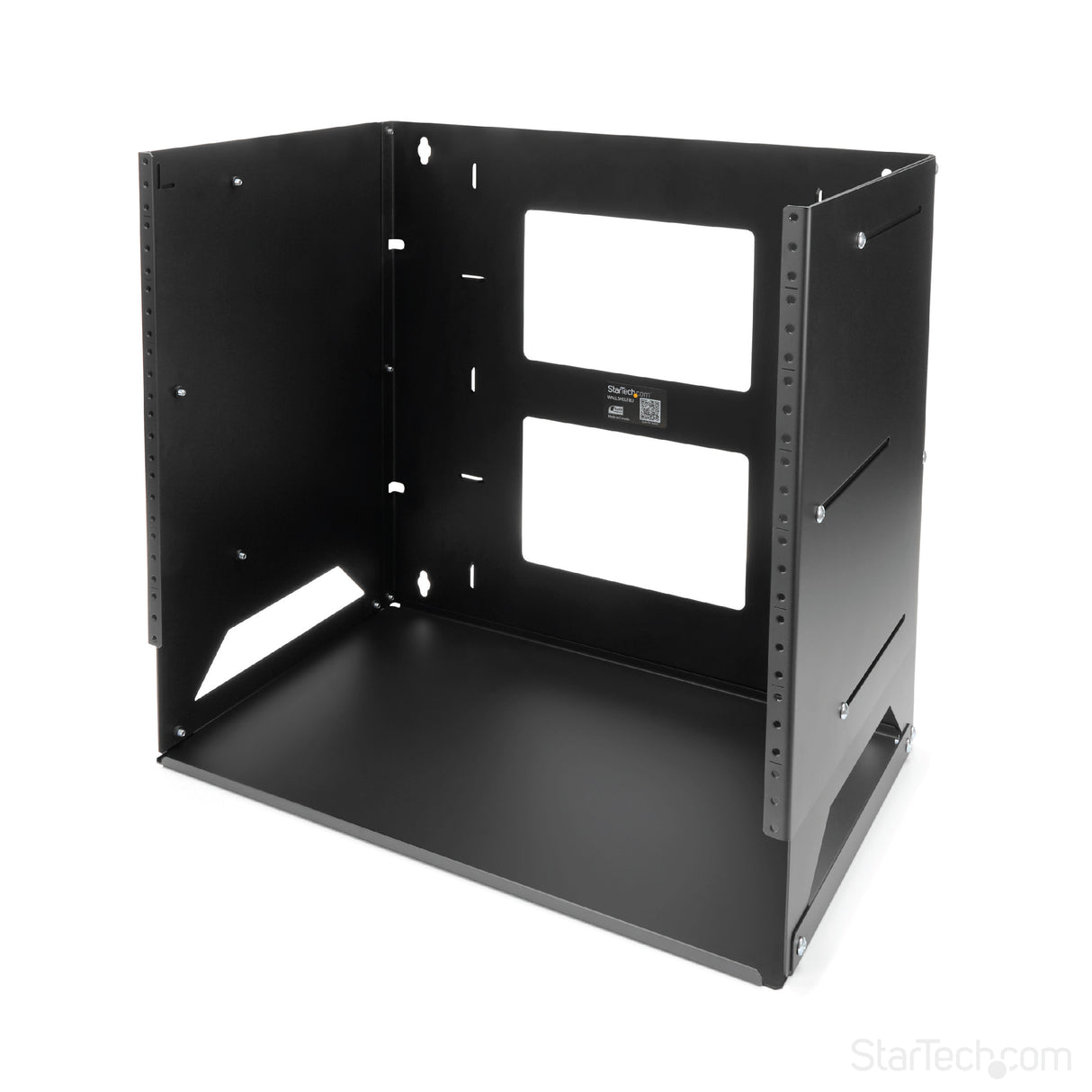 STARTECH 8U Open Frame Wall Mount Network Rack w| Built in Shelf - 2-Post Adjustable Depth (12" to 18") Equipment Rack - 75.2lbs (WALLSHELF8U) (WALLSHELF8U)