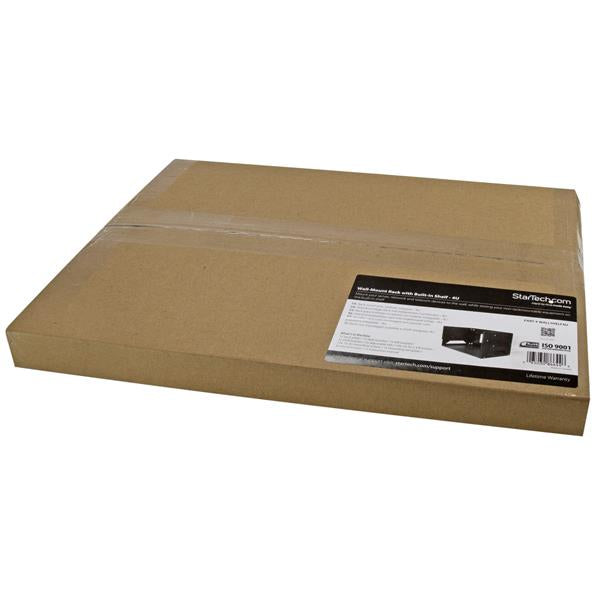 STARTECH 8U Open Frame Wall Mount Network Rack w| Built in Shelf - 2-Post Adjustable Depth (12" to 18") Equipment Rack - 75.2lbs (WALLSHELF8U) (WALLSHELF8U)