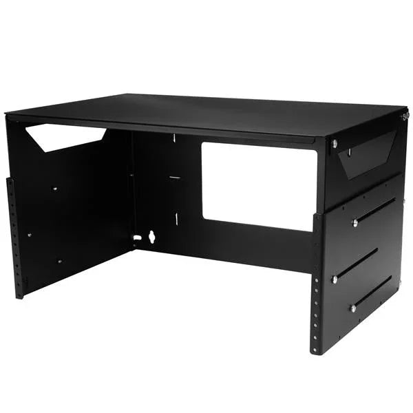 STARTECH 4U Open Frame Wall Mount Network Rack w| Built in Shelf - 2-Post Adjustable Depth (12" to 18") Equipment Rack - 75.2lbs (WALLSHELF4U) (WALLSHELF4U)