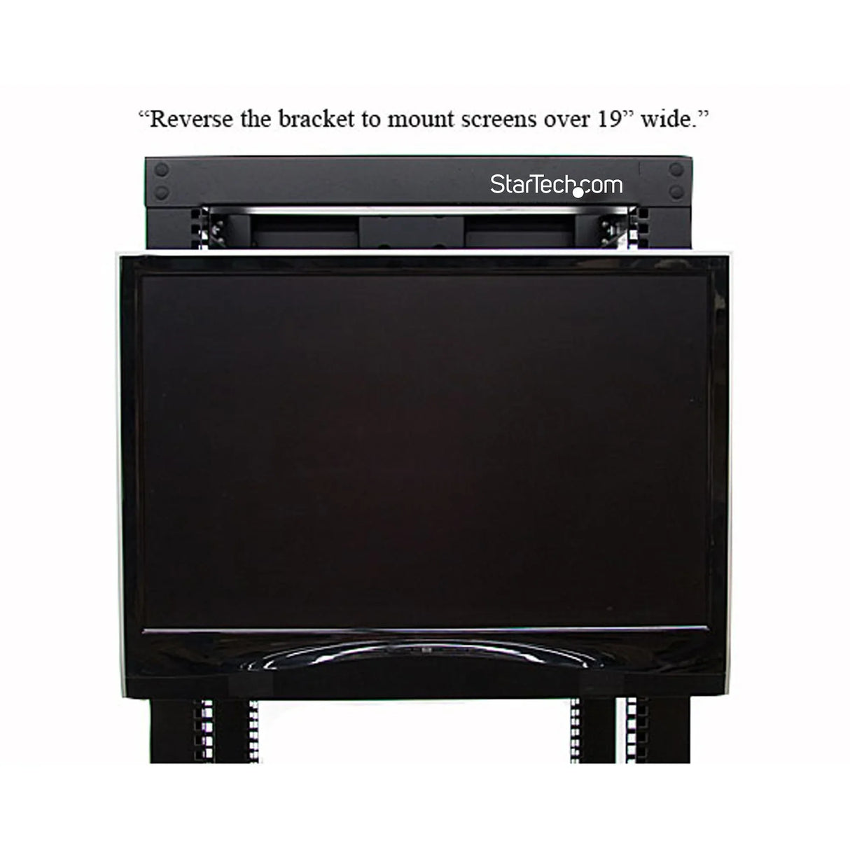 STARTECH 4U Universal VESA LCD Monitor Mounting Bracket for 19" Rack or Cabinet - TAA Compliant - Cold-Pressed Steel Bracket (RKLCDBK) (RKLCDBK)