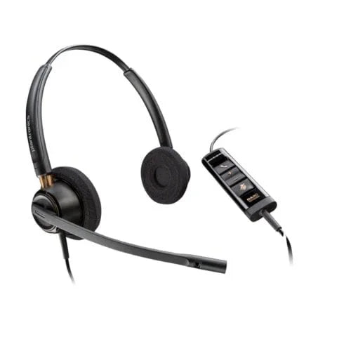 POLY EncorePro 525 – Wired (USB-A) / Stereo / Office/Call Center – On-Ear Headset