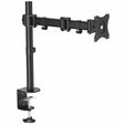 STARTECH Desk Mount Monitor Arm for up to 34" VESA Compatible Displays - Articulating Pole Mount Single Monitor Arm - Ergonomic Height Adjustable - Desk Clamp|Grommet - Black (ARMPIVOTB) (ARMPIVOTB)