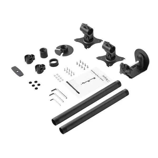 STARTECH Desk Mount Dual Monitor Mount - Vertical - Steel Dual Monitor Arm - For VESA Mount Monitors up to 27" - Adjustable (ARMDUALV) (ARMDUALV)