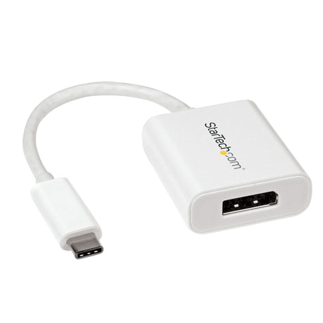 STARTECH USB C to DisplayPort Adapter - 4K 60Hz|8K 30Hz - USB Type-C to DP 1.4 HBR2 Adapter Dongle - Compact USB-C (DP Alt Mode)Monitor Video Converter - Thunderbolt 3 Compatible - White(CDP2DPW) (CDP2DPW) STARTECH