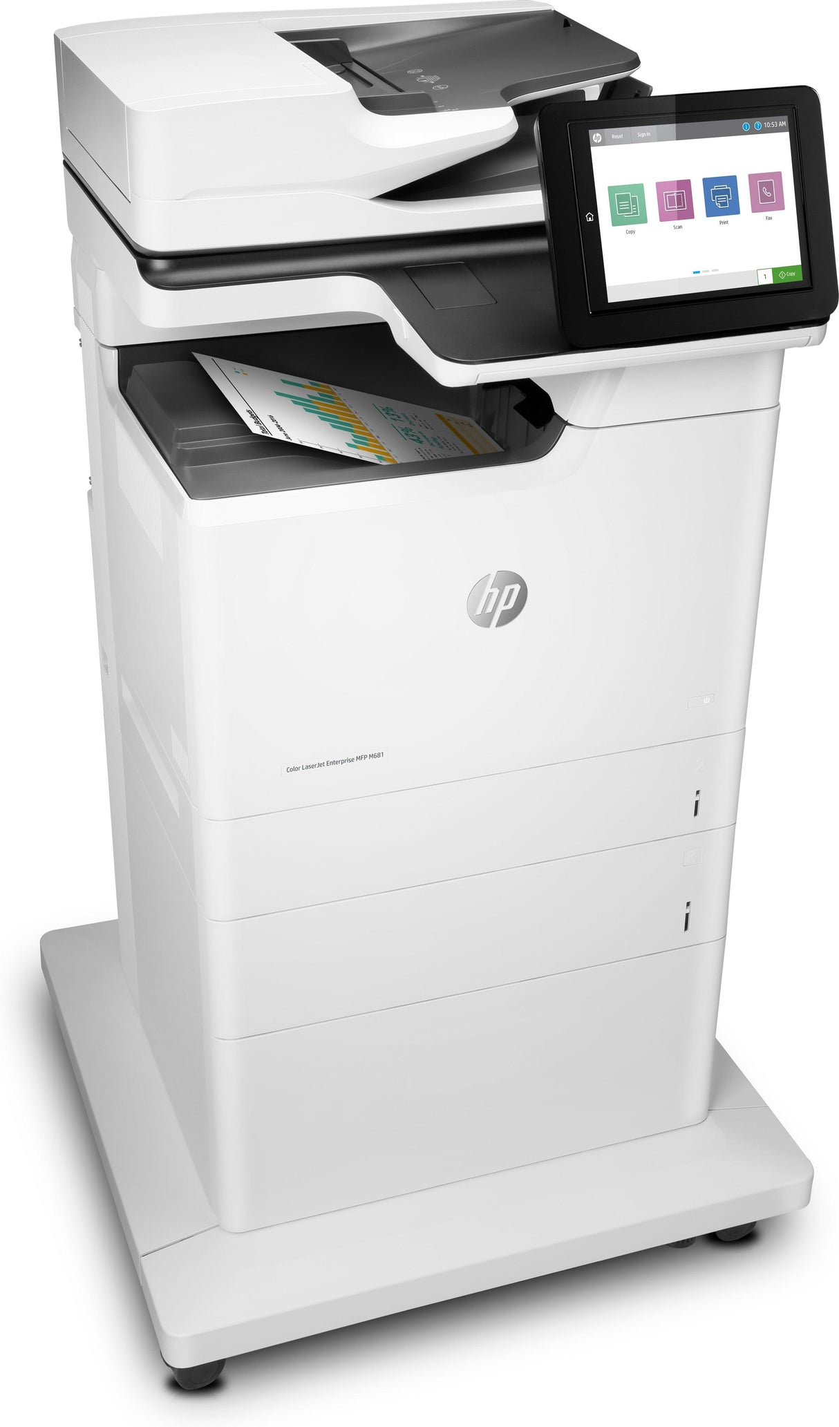 HP Color LaserJet Enterprise MFP M681f | Laser | 47ppm | A4 | 1200MHz | 1500MB | 8" CGD (J8A11A)