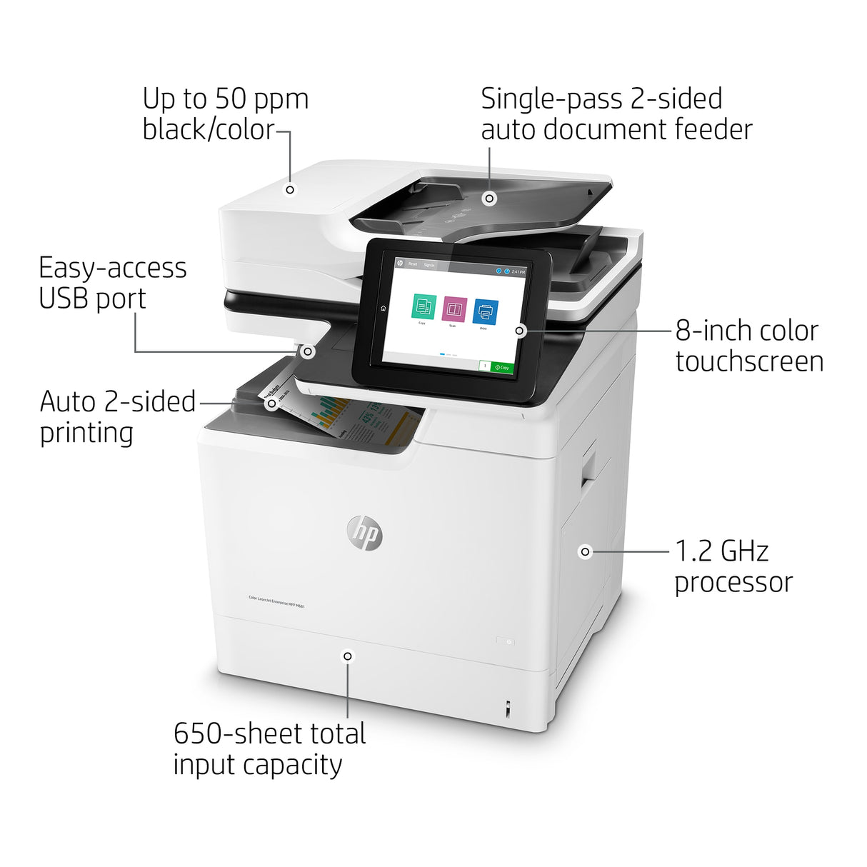 HP Color LaserJet Enterprise M681dh Multifunction Printer