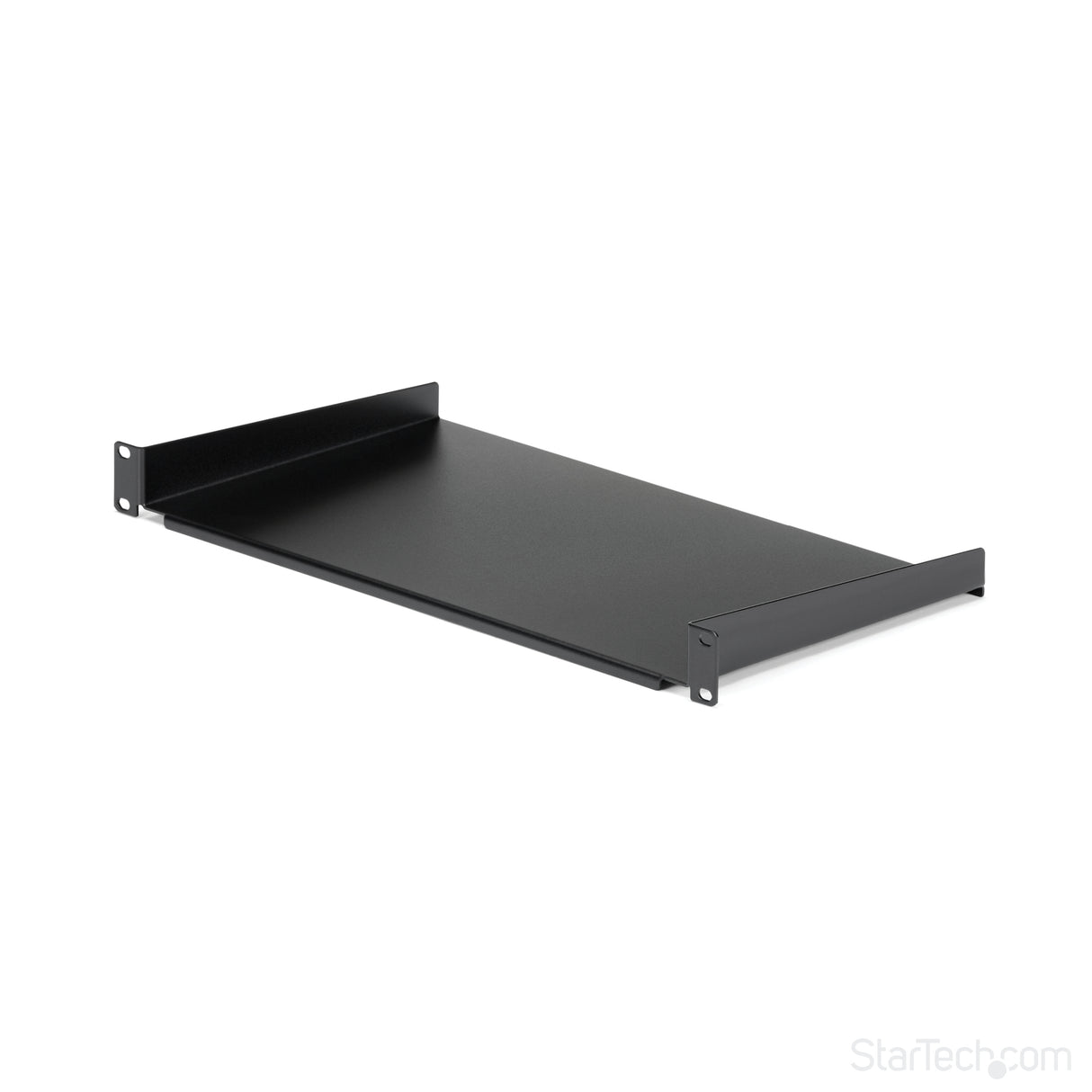 STARTECH 1U Fixed Server Rack Mount Shelf - 10in Deep Steel Universal Cantilever Tray for 19" AV| Network Equipment Rack - Heavy Duty Steel - Weight Capacity 44lbs|20kg | Black (CABSHELF1U10) (CABSHELF1U10)