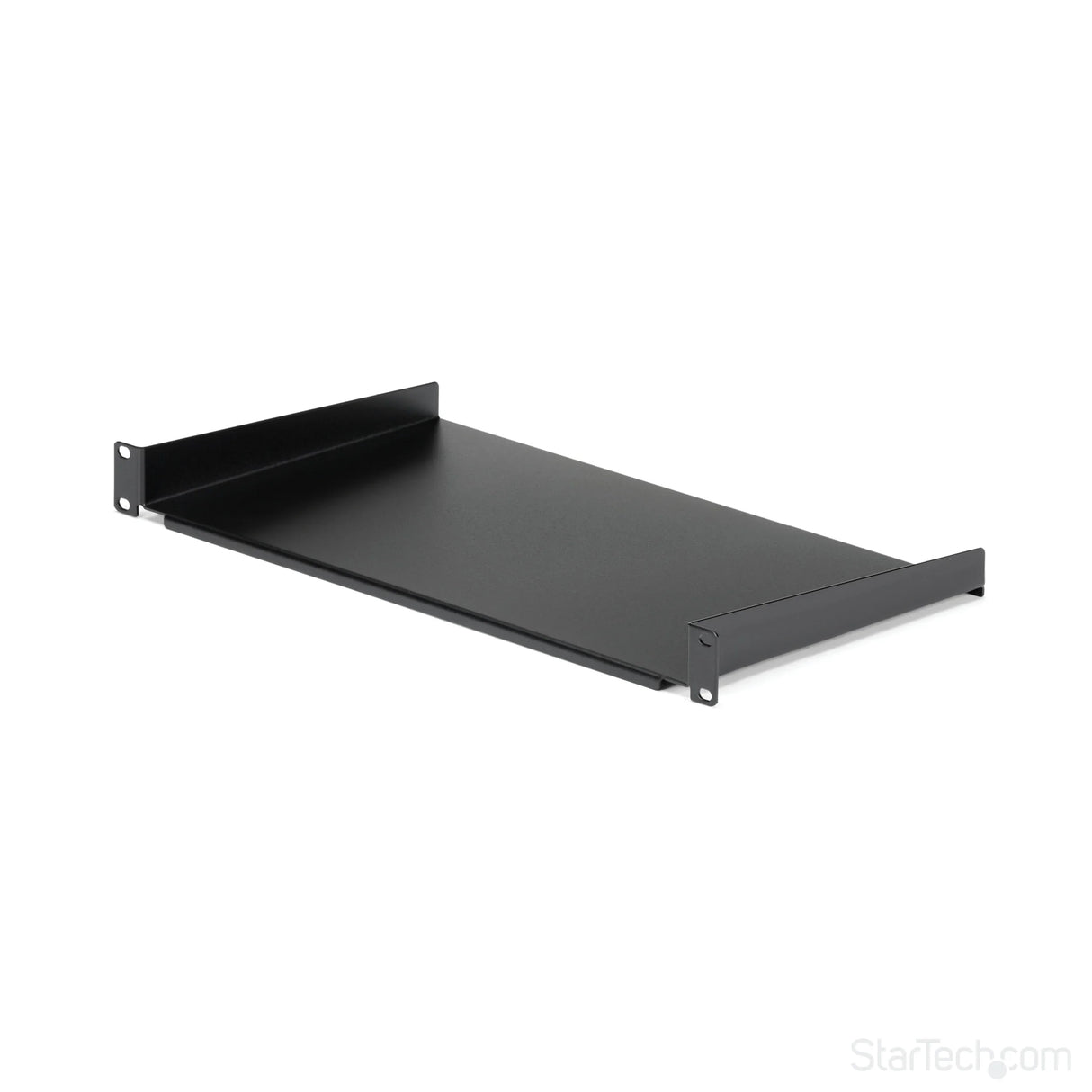 STARTECH 1U Fixed Server Rack Mount Shelf - 10in Deep Steel Universal Cantilever Tray for 19" AV| Network Equipment Rack - Heavy Duty Steel - Weight Capacity 44lbs|20kg | Black (CABSHELF1U10) (CABSHELF1U10)