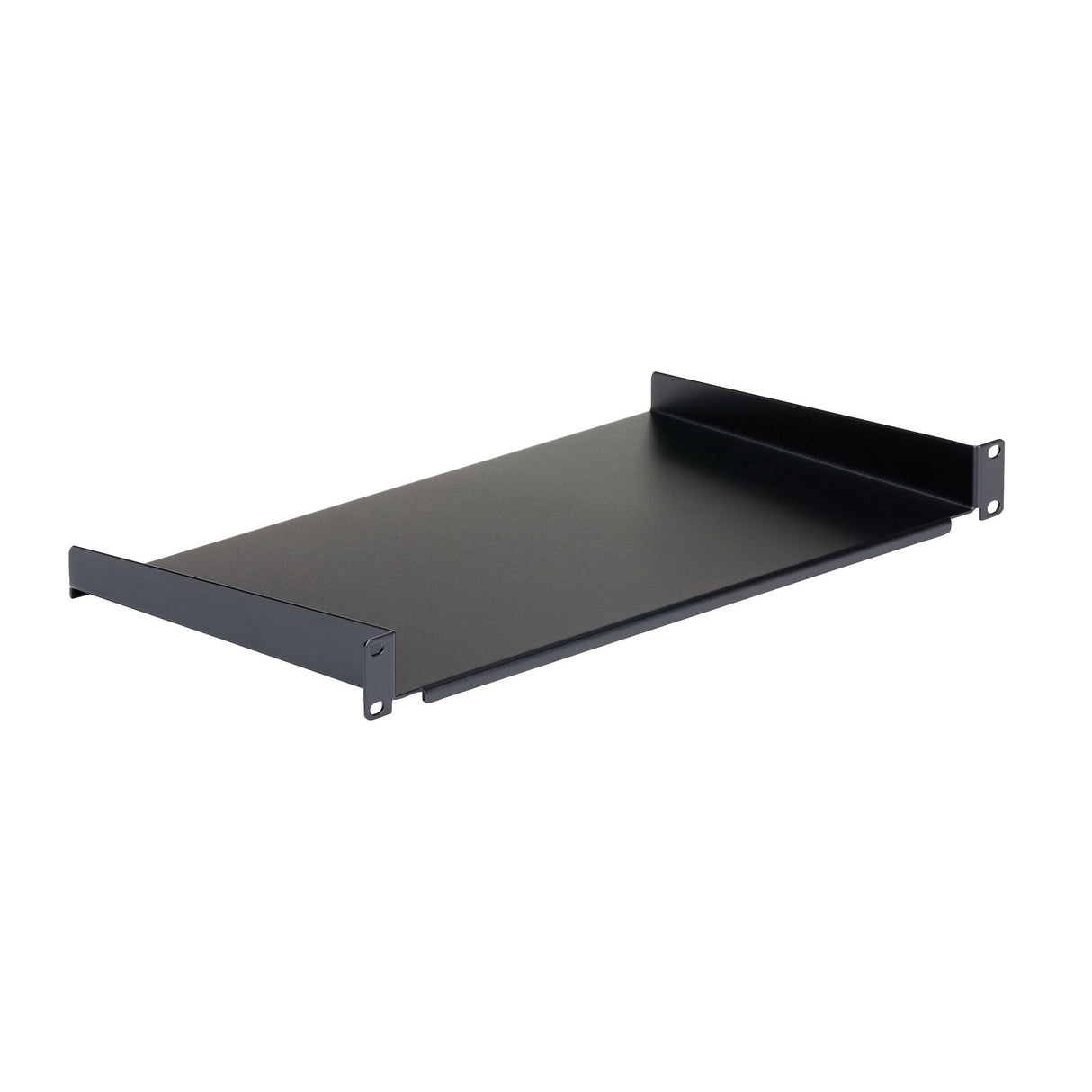 STARTECH 1U Fixed Server Rack Mount Shelf - 10in Deep Steel Universal Cantilever Tray for 19" AV| Network Equipment Rack - Heavy Duty Steel - Weight Capacity 44lbs|20kg | Black (CABSHELF1U10) (CABSHELF1U10)