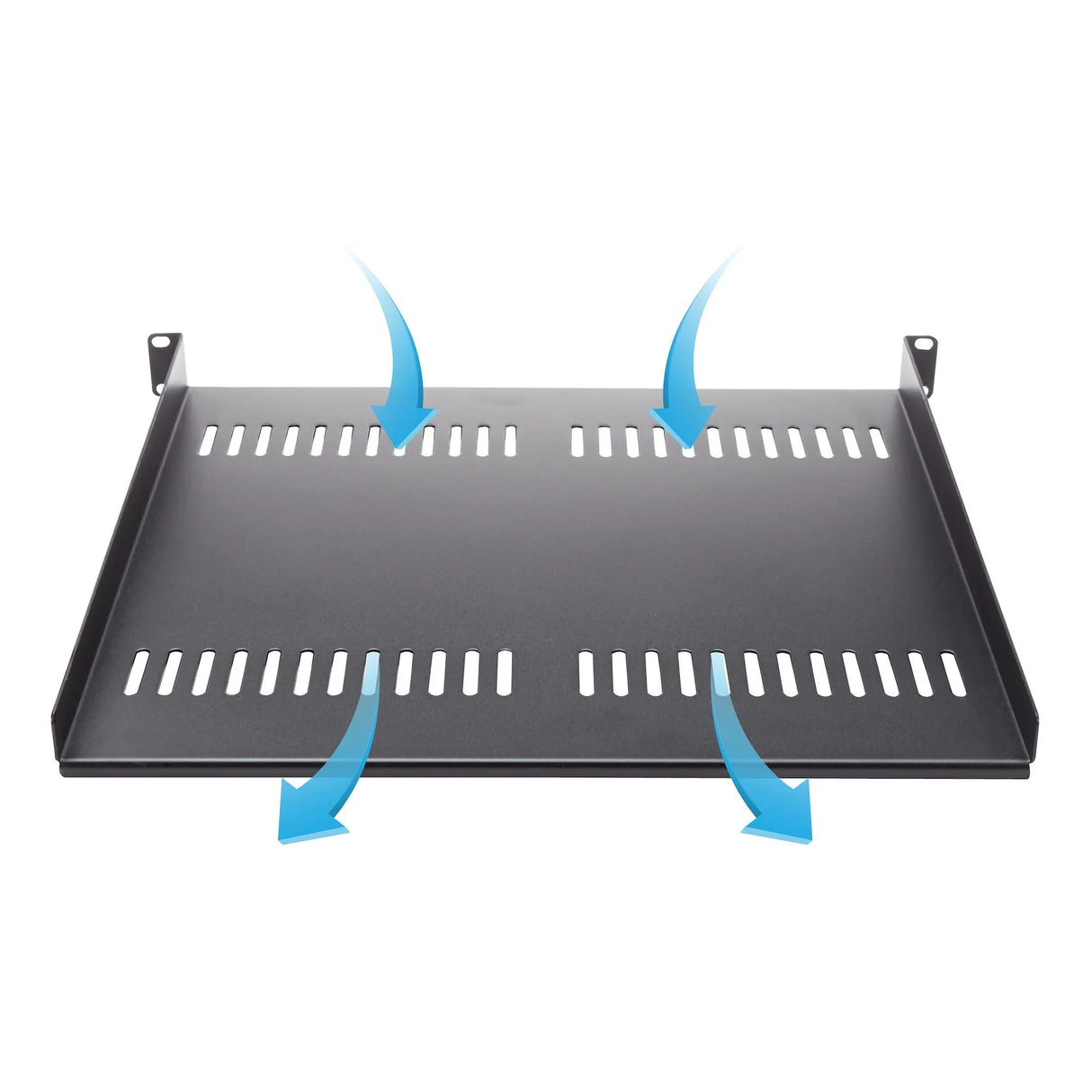 STARTECH 1U Server Rack Shelf - Universal Vented Rack Mount Cantilever Tray for 19" Network Equipment Rack & Cabinet - Heavy Duty Steel - Weight Capacity 44lb|20kg - 16" Deep Shelf (CABSHELF116V) (CABSHELF116V)