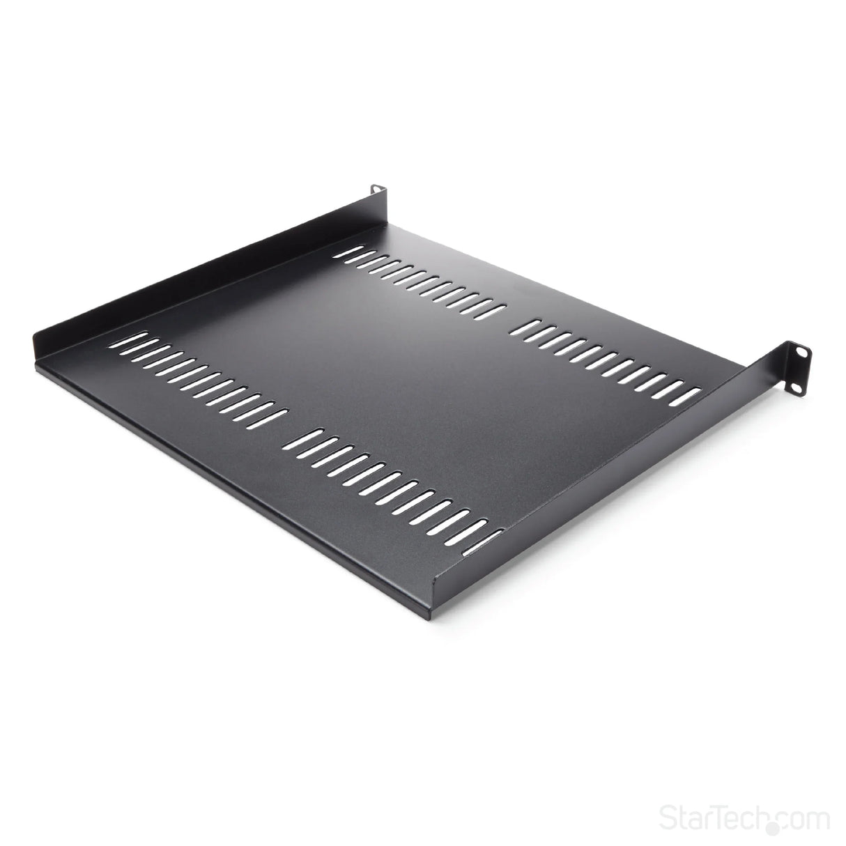STARTECH 1U Server Rack Shelf - Universal Vented Rack Mount Cantilever Tray for 19" Network Equipment Rack & Cabinet - Heavy Duty Steel - Weight Capacity 44lb|20kg - 16" Deep Shelf (CABSHELF116V) (CABSHELF116V)