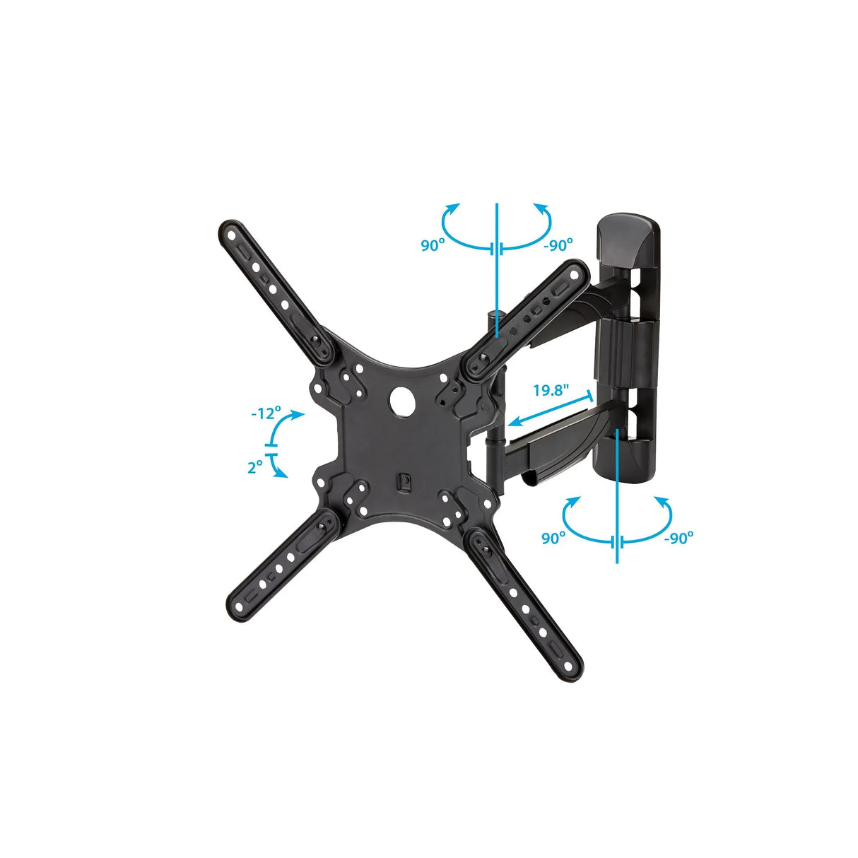 STARTECH Full Motion TV Wall Mount - 32-55" (77lb|35kg) VESA Displays - Low Profile Universal Flat Screen TV Wall Mount - Heavy Duty Adjustable Tilt|Swivel Articulating Arm Bracket (FPWARTB1M) (FPWARTB1M)