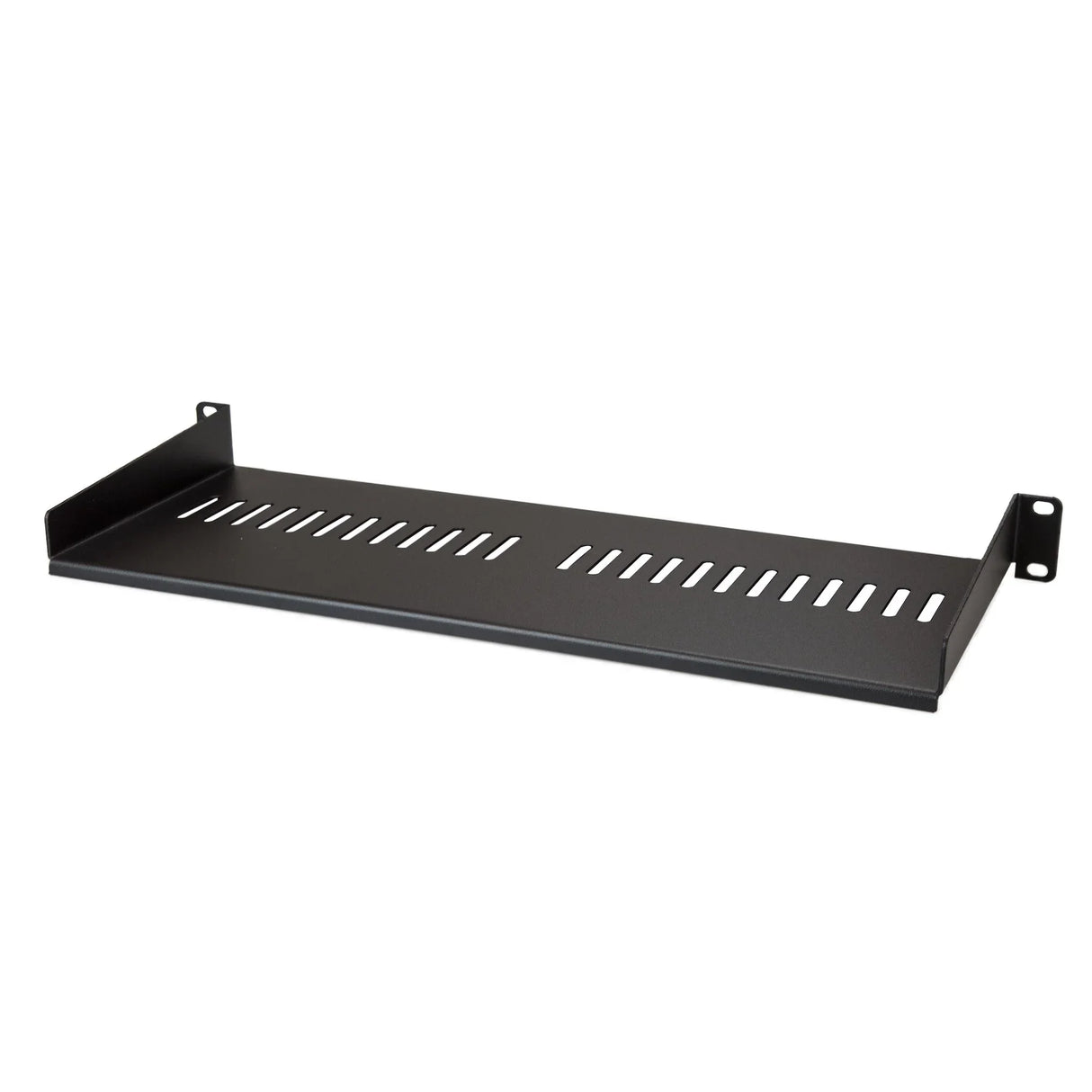 STARTECH 1U Server Rack Shelf - Universal Vented Rack Mount Cantilever Tray for 19" Network Equipment Rack & Cabinet - Heavy Duty Steel - Weight Capacity 44lb|20kg - 7" Deep Shelf (CABSHELF1U7V) (CABSHELF1U7V)