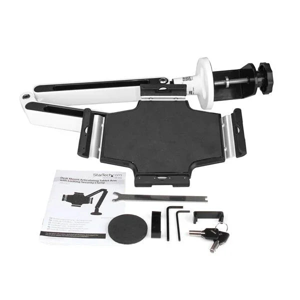 STARTECH Desk-Mount Tablet Arm - Articulating Tablet Mount - For 9" to 11" Tablets - iPad or Android Tablet Holder - Lockable - Steel (ARMTBLTIW) (ARMTBLTIW)