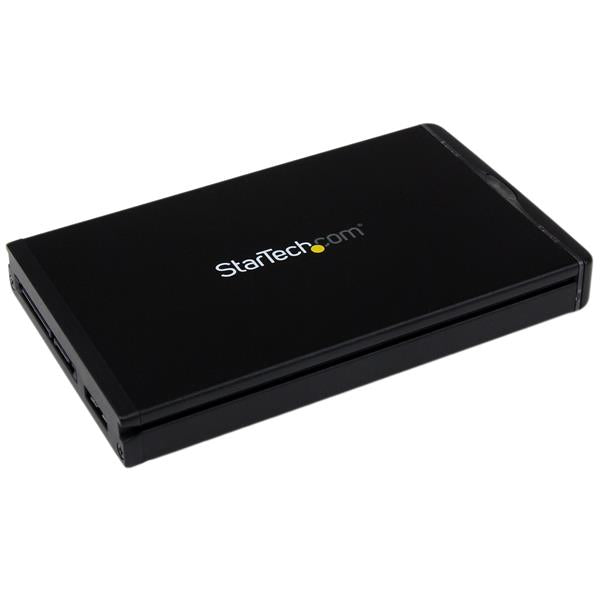 STARTECH USB C Hard Drive Enclosure - 2.5" SSD HDD - works with S251BU31REM - Black Aluminum - USB 3.1 10Gbps - Height up to 9.5mm (S251BU31REMD)