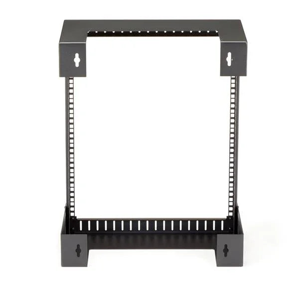 STARTECH 12U 19" Wall Mount Network Rack - 12" Deep 2 Post Open Frame Server Room Rack for Data|AV|IT|Computer Equipment|Patch Panel with Cage Nuts & Screws 200lb Capacity | Black (RK12WALLO) (RK12WALLO)