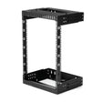 STARTECH 15U 19" Wall Mount Network Rack - Adjustable Depth 12-20" 2 Post Open Frame Server Room Rack for AV|Data| IT Communication|Computer Equipment|Switch w|Cage Nuts & Screws (RK15WALLOA) (RK15WALLOA)