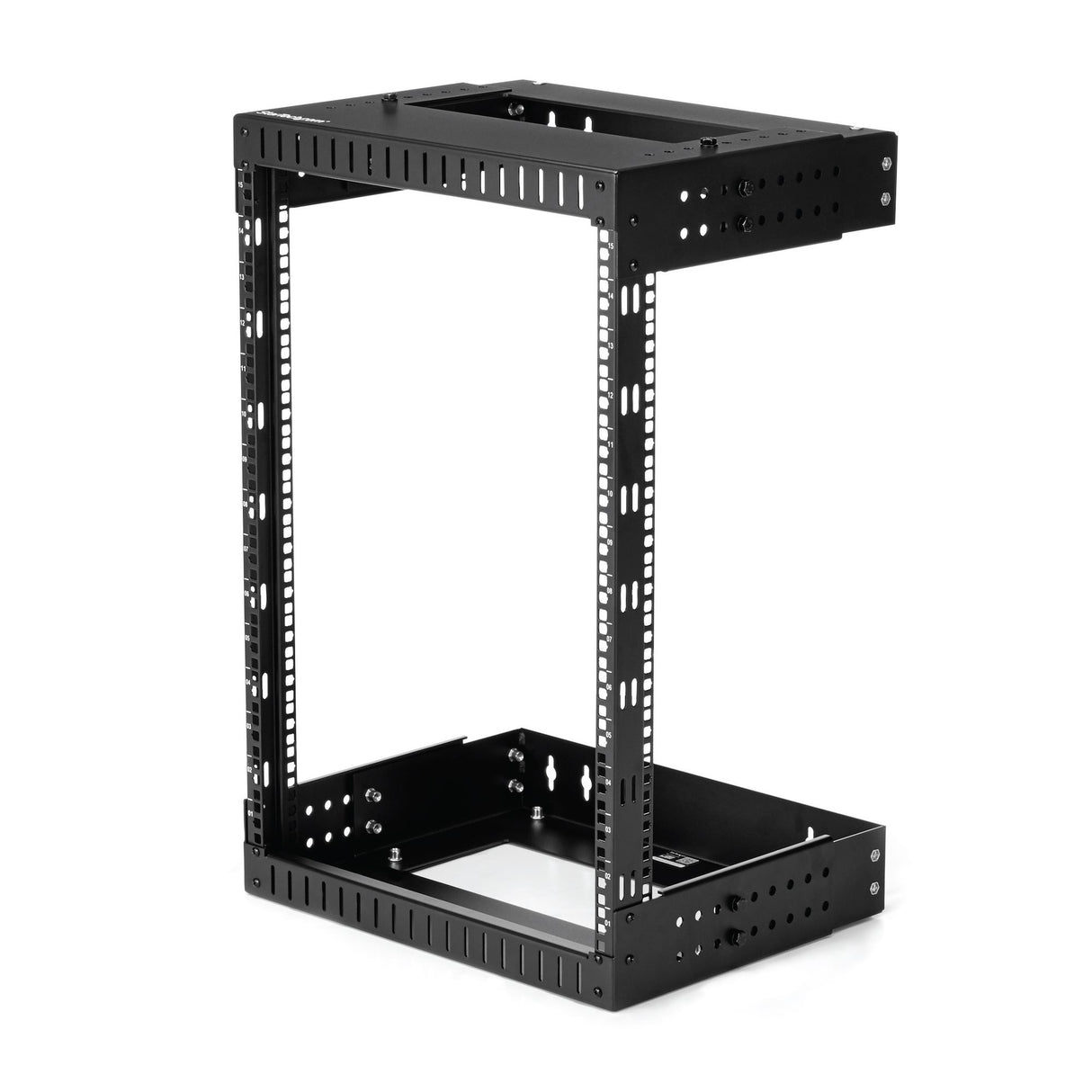 STARTECH 15U 19" Wall Mount Network Rack - Adjustable Depth 12-20" 2 Post Open Frame Server Room Rack for AV|Data| IT Communication|Computer Equipment|Switch w|Cage Nuts & Screws (RK15WALLOA) (RK15WALLOA)