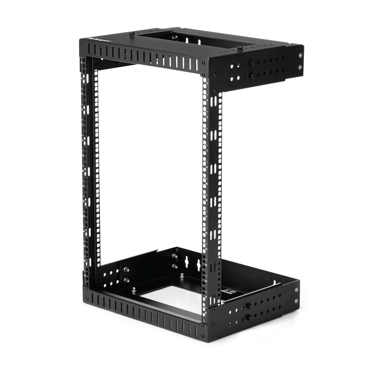 STARTECH 15U 19" Wall Mount Network Rack - Adjustable Depth 12-20" 2 Post Open Frame Server Room Rack for AV|Data| IT Communication|Computer Equipment|Switch w|Cage Nuts & Screws (RK15WALLOA) (RK15WALLOA)