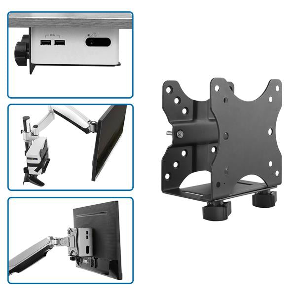STARTECH Thin Client Mount - Mini PC VESA Mount - Adjustable .7 to 2.8" - Under Desk Computer Mount - Mac Mini Monitor Mount (ACCSMNT) (ACCSMNT)