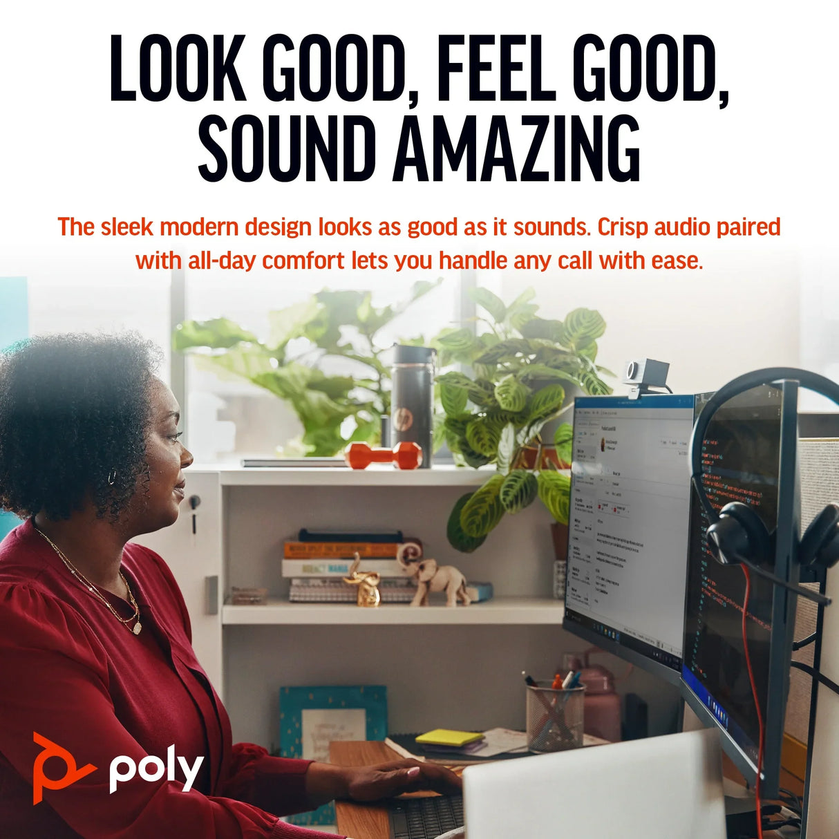 POLY Blackwire 3325 – Wired (3.5mm) / Office / On-Ear Headset