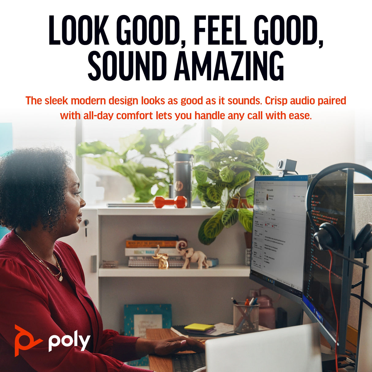 POLY Blackwire 3320 Wired On-ear Stereo MS Teams Certified Headset