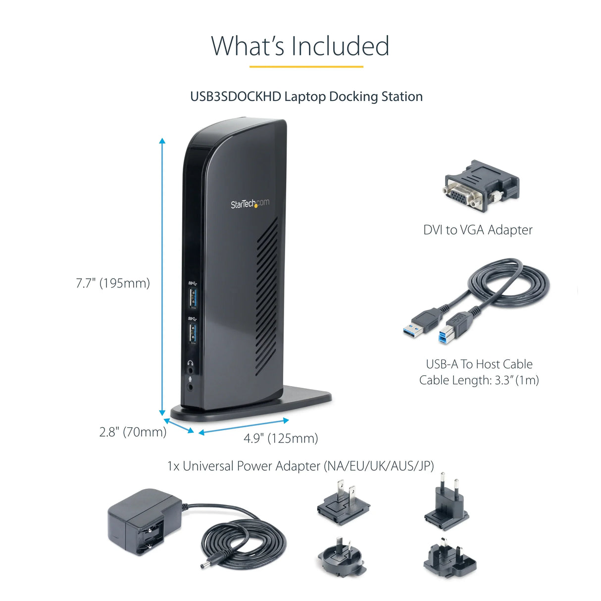 STARTECH Dual Monitor USB 3.0 Docking Station with HDMI